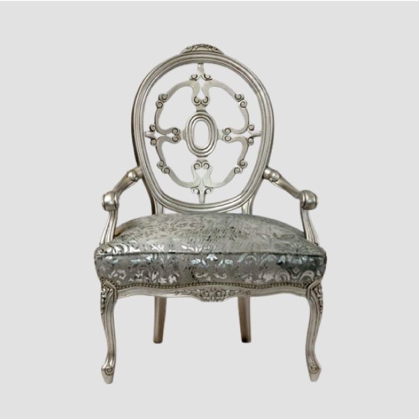 Old Silver Armchair (Leather)