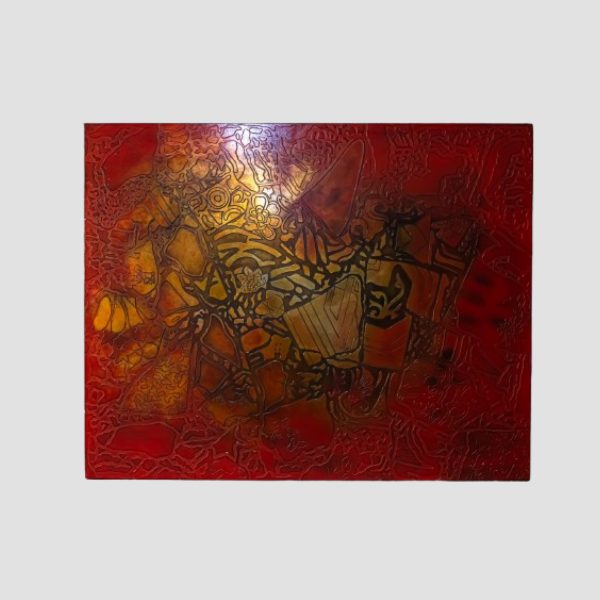 Red and Gold Wall Decor